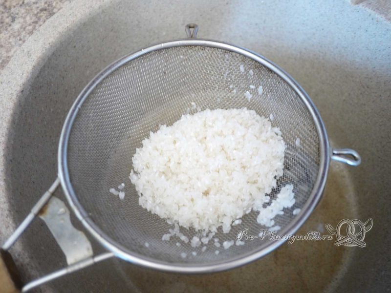 Рисовая каша с молоком - промывка риса