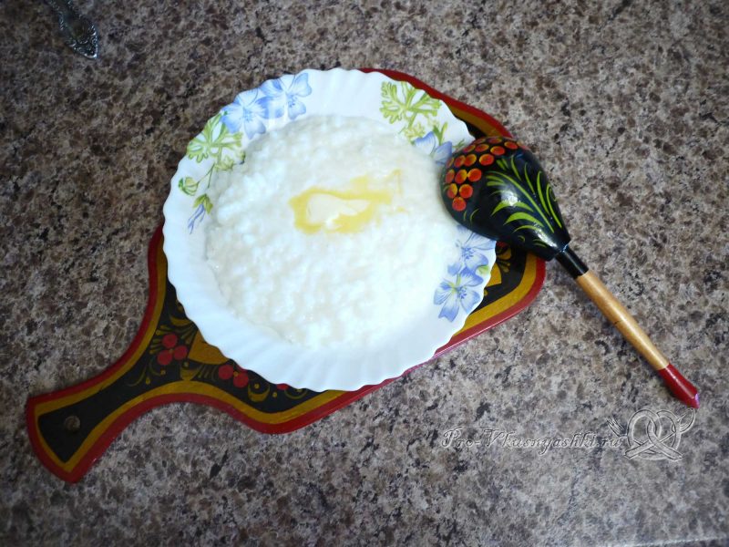 Рисовая каша на молоке - готовое блюдо