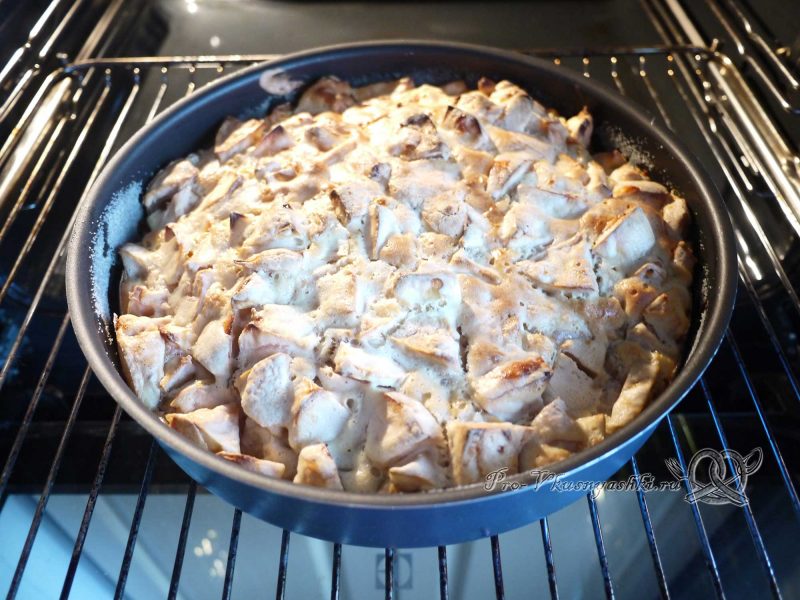 Яблочный пирог Шарлотка в духовке - готовое блюдо