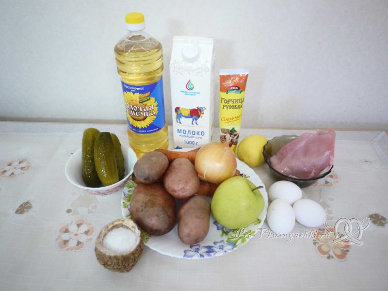Салат зимний «Оливье» - ингредиенты