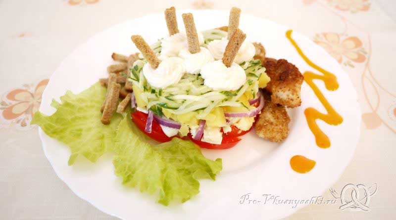 Вкусный салат из минтая - подача