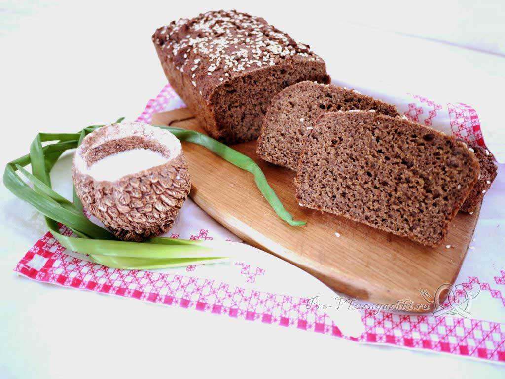 Бородинский хлеб в духовке - подача