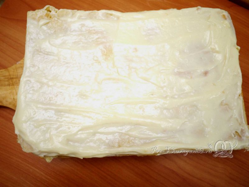 Торт Наполеон классический с заварным кремом - последний слой
