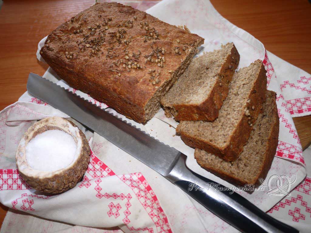 Постный цельнозерновой хлеб - нарезаем