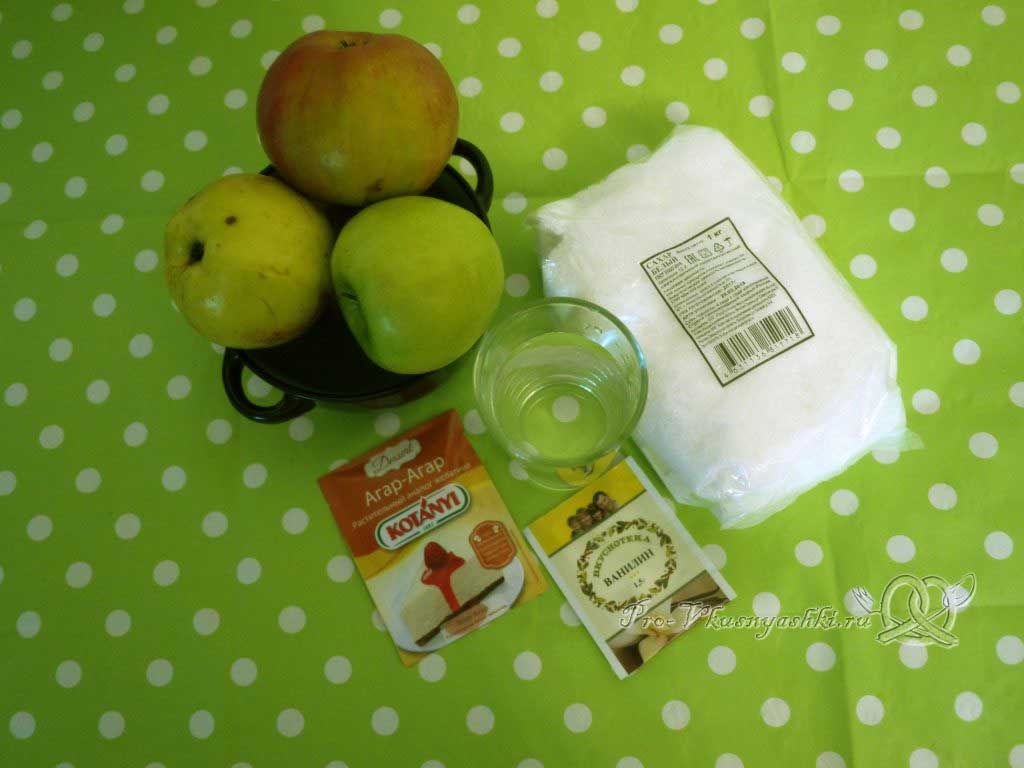 Яблочный зефир на агар-агаре - ингредиенты