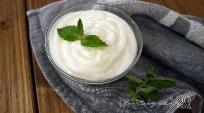 Домашний йогурт без закваски - подача