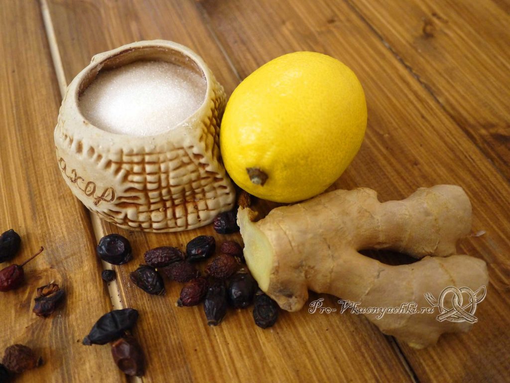 Компот из имбиря и лимона - ингредиенты