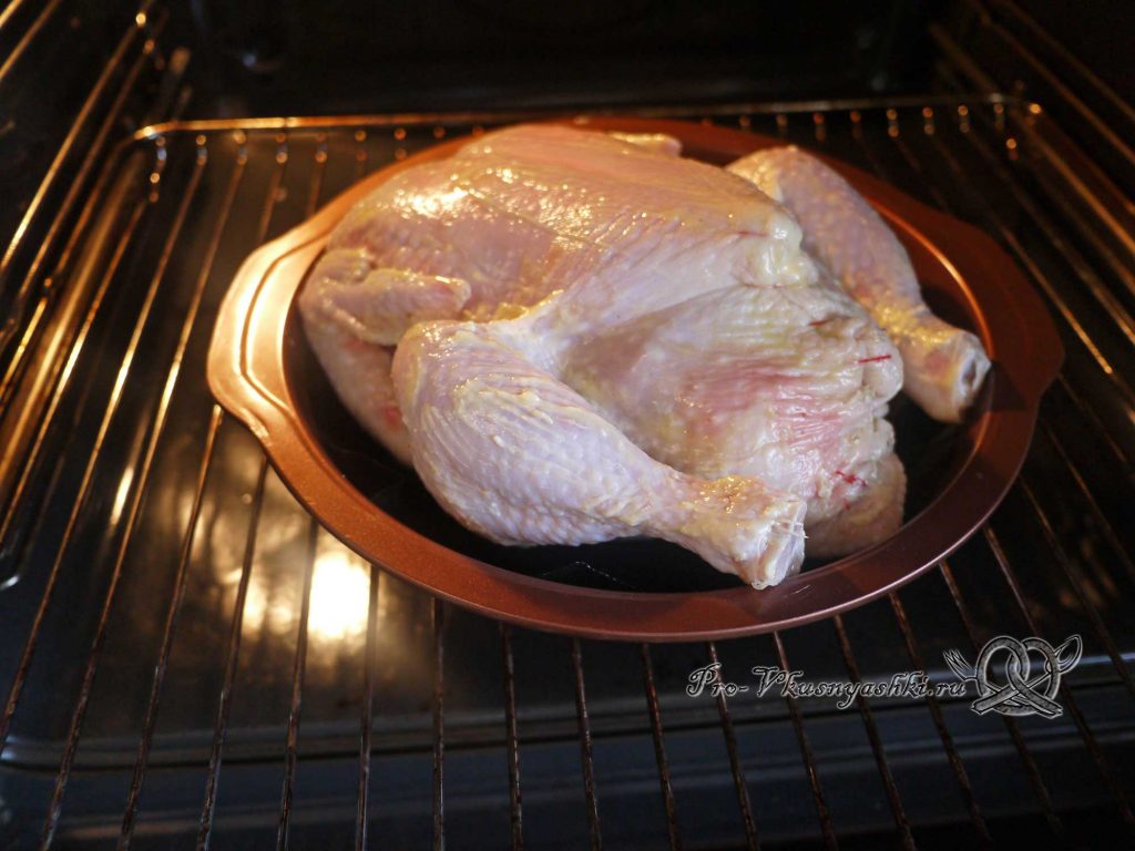 Курица фаршированная мандаринами в духовке - запекаем курицу