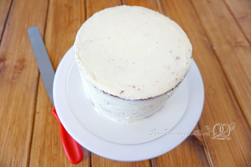 Торт «Красный бархат» - выравниваем торт
