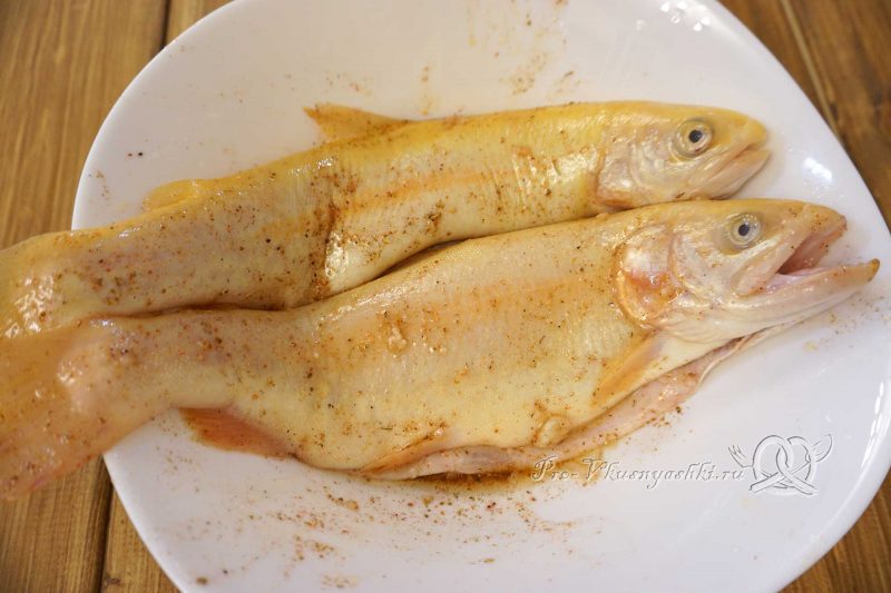Форель на сковороде гриль - маринуем рыбу