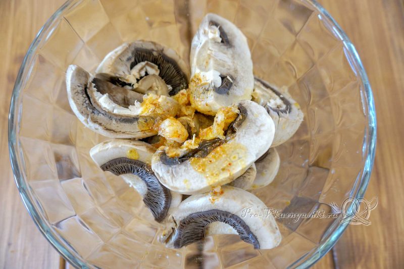 Шампиньоны на сковороде гриль - маринуем грибы