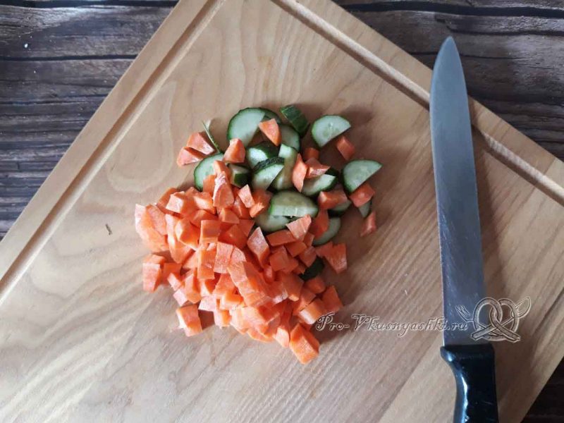 Смузи из овощей в блендере - измельчаем овощи
