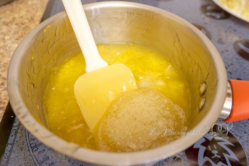 Торт с лимонами и апельсинами - добавляем в сироп желатин
