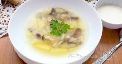 Суп из свежих белых грибов с картофелем и манной крупой - готовый суп